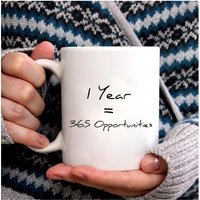 Inspirational Coffee Mugs, One Year 365 Opportunities Mug, Motivational Inspiring New Year's Resolution Gift, Mug | Etsy (US)