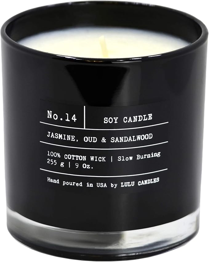 Lulu Candles | Jasmine, Oud & Sandal Wood | Luxury Scented Soy Jar Candle | Hand Poured in The US... | Amazon (US)