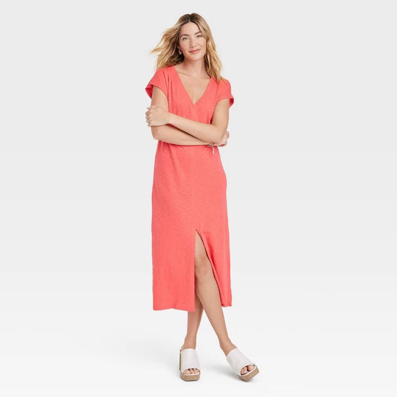 Women's Short Sleeve V-Neck Knit Dress - Universal Thread™ | Target