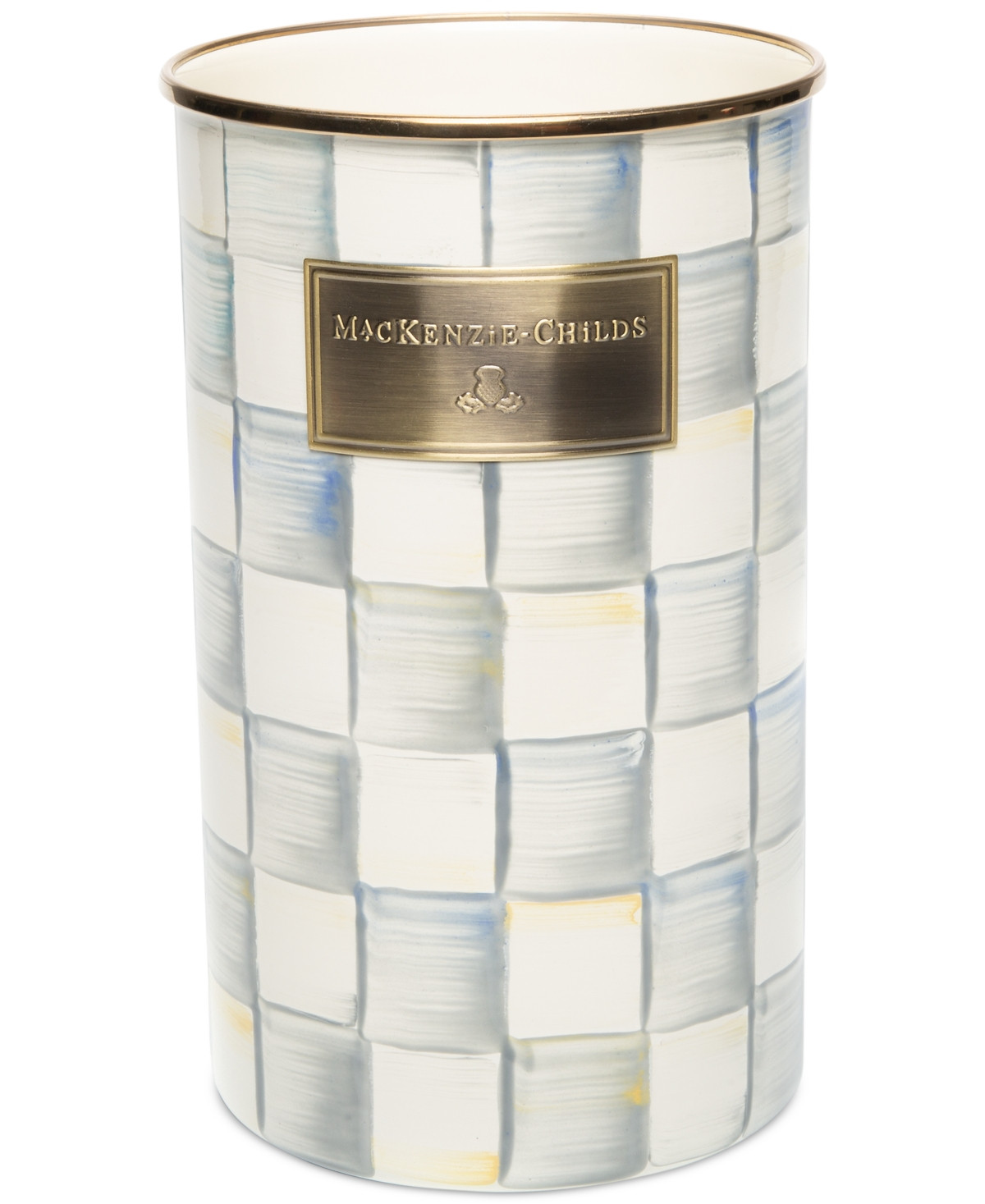 Mackenzie-Childs Sterling Check Utensil Holder | Macy's