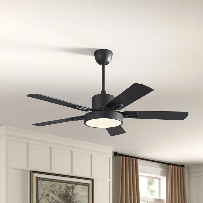 52'' Gile 5 - Blade LED Standard Ceiling Fan with Remote Control and Light Kit Included | Wayfair North America