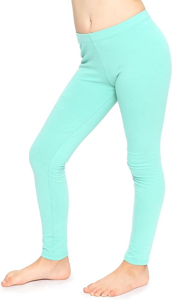 STRETCH IS COMFORT Girl's Cotton Footless Leggings | Stretchy | Size 4-16 | Amazon (US)