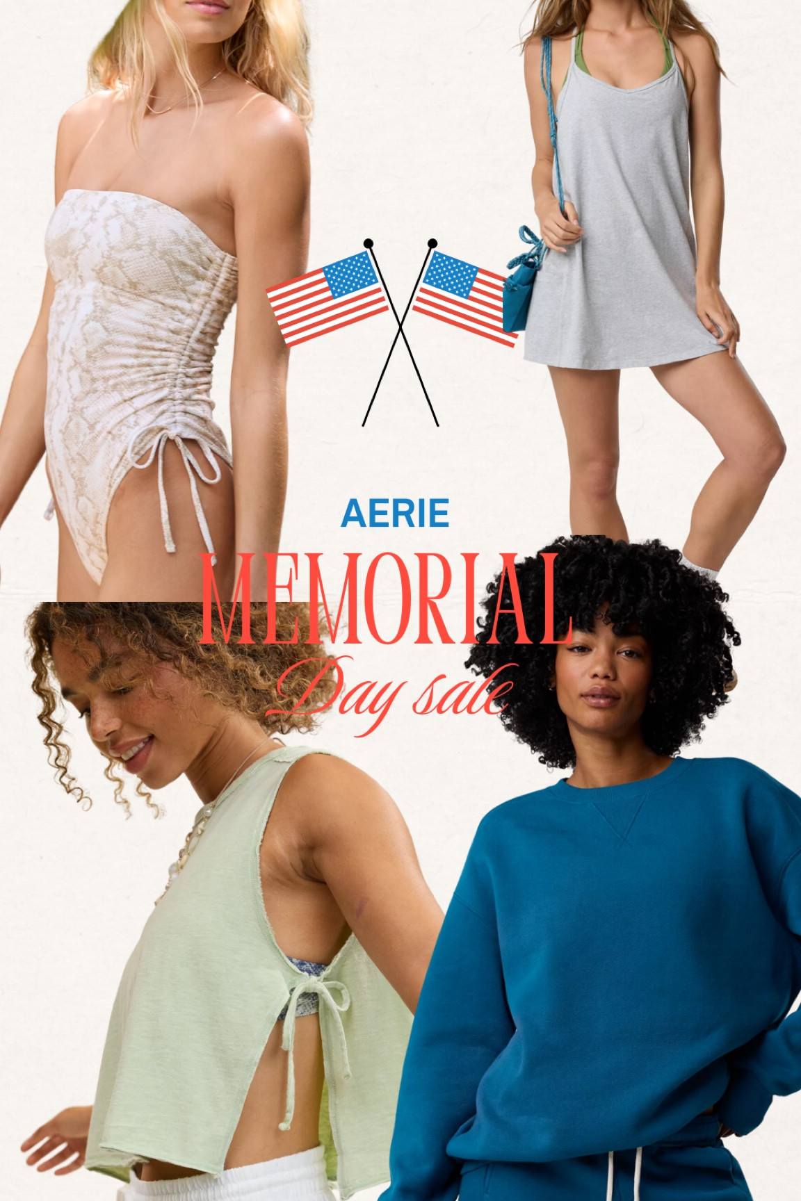 @Aerie Memorial Day sale 30% off 

#LTKSwim #LTKSaleAlert #LTKootd