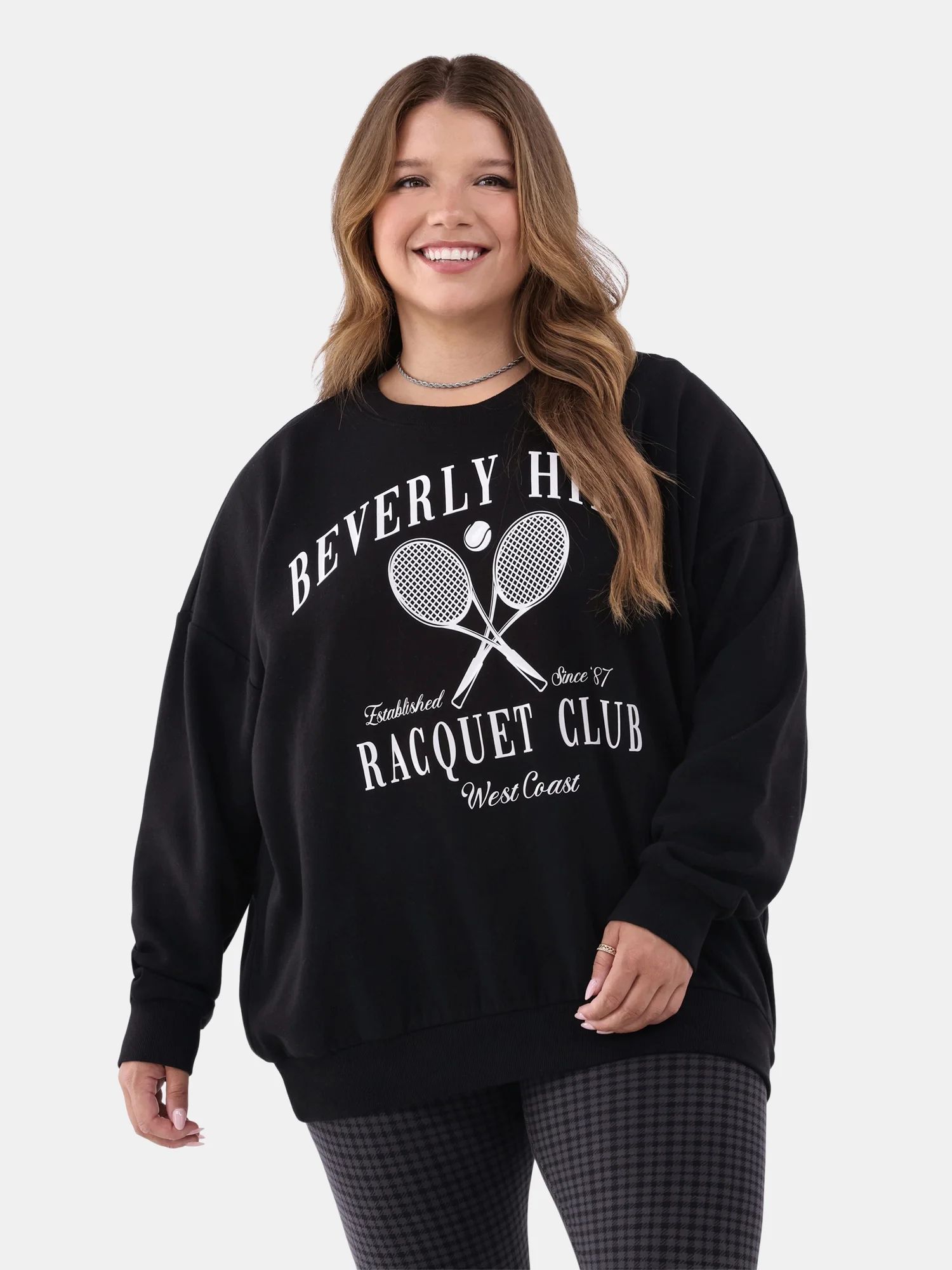 No Boundaries Graphic Crewneck Sweatshirt, Women's and Women's Plus | Walmart (US)