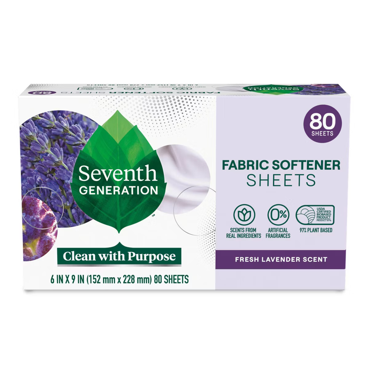 Seventh Generation Fabric Softener Sheets Fresh Lavender Scent - 80ct | Target
