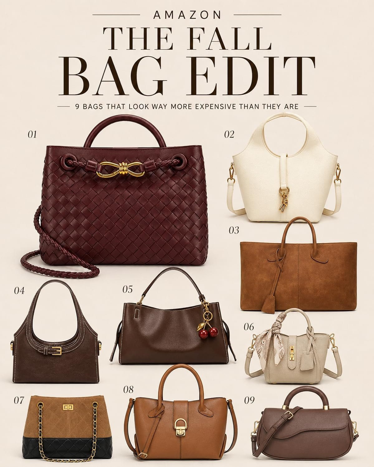 Fall bag edit for the part of the season where one good bag suddenly makes every outfit look more intentional. Easy neutrals, rich fall colors, and the kind of styles that make jeans and a sweater feel like you planned ahead. 

 #LTKgrwm #LTKootd #LTKSeasonal
