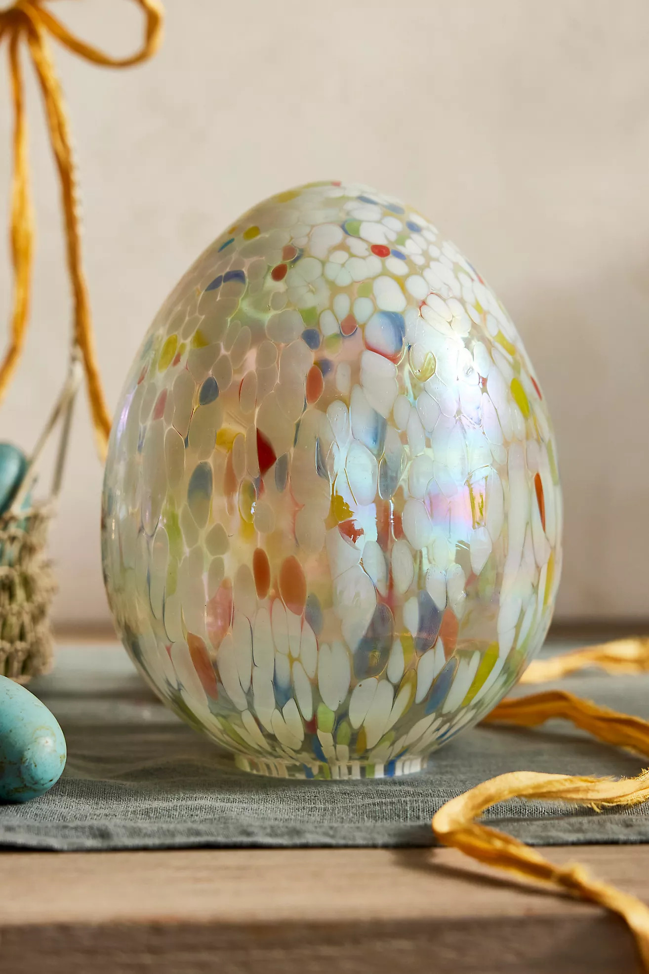 Confetti Luster Glass Egg, Medium | Anthropologie (US)