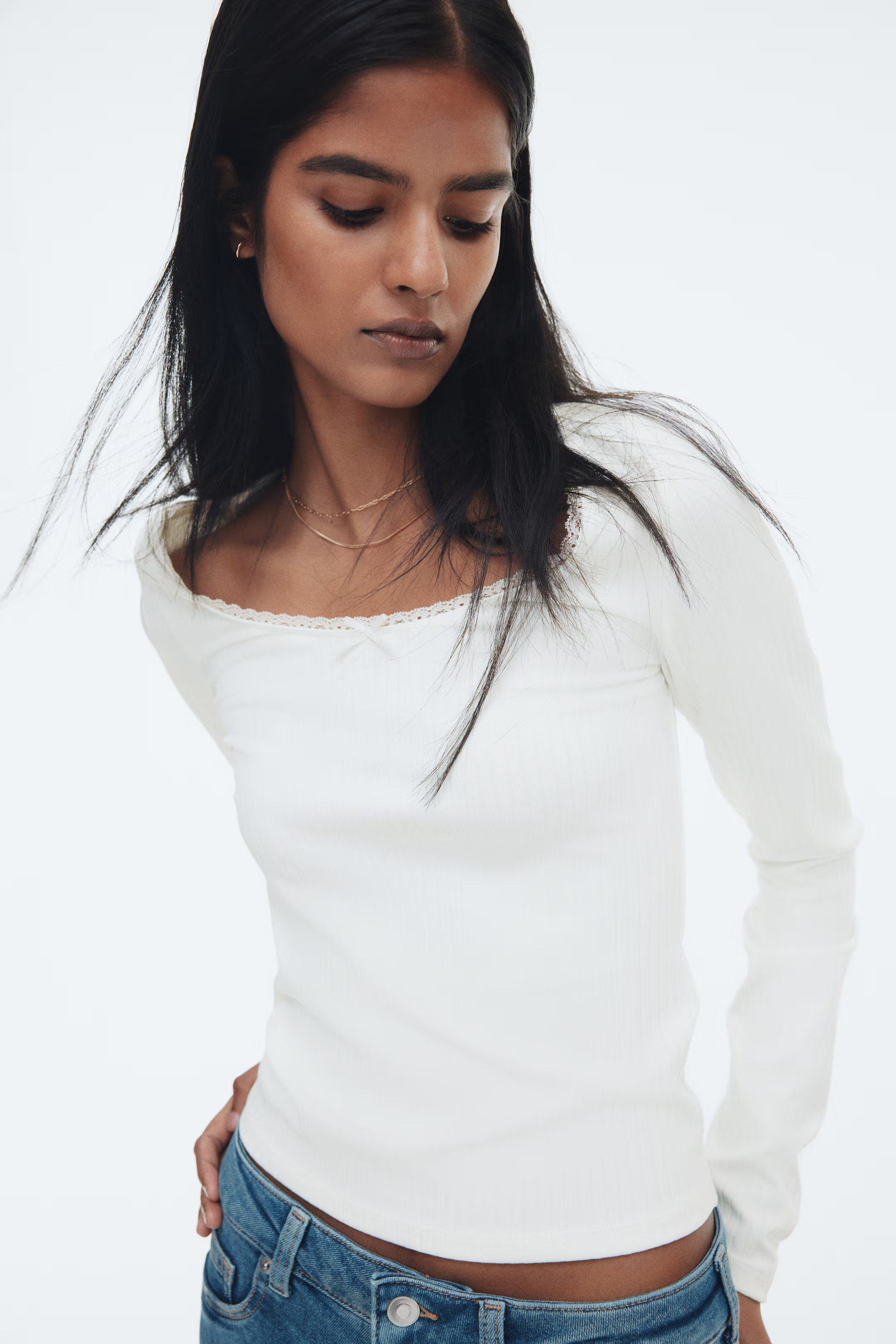 Ribbed Jersey Top | H&M (US + CA)