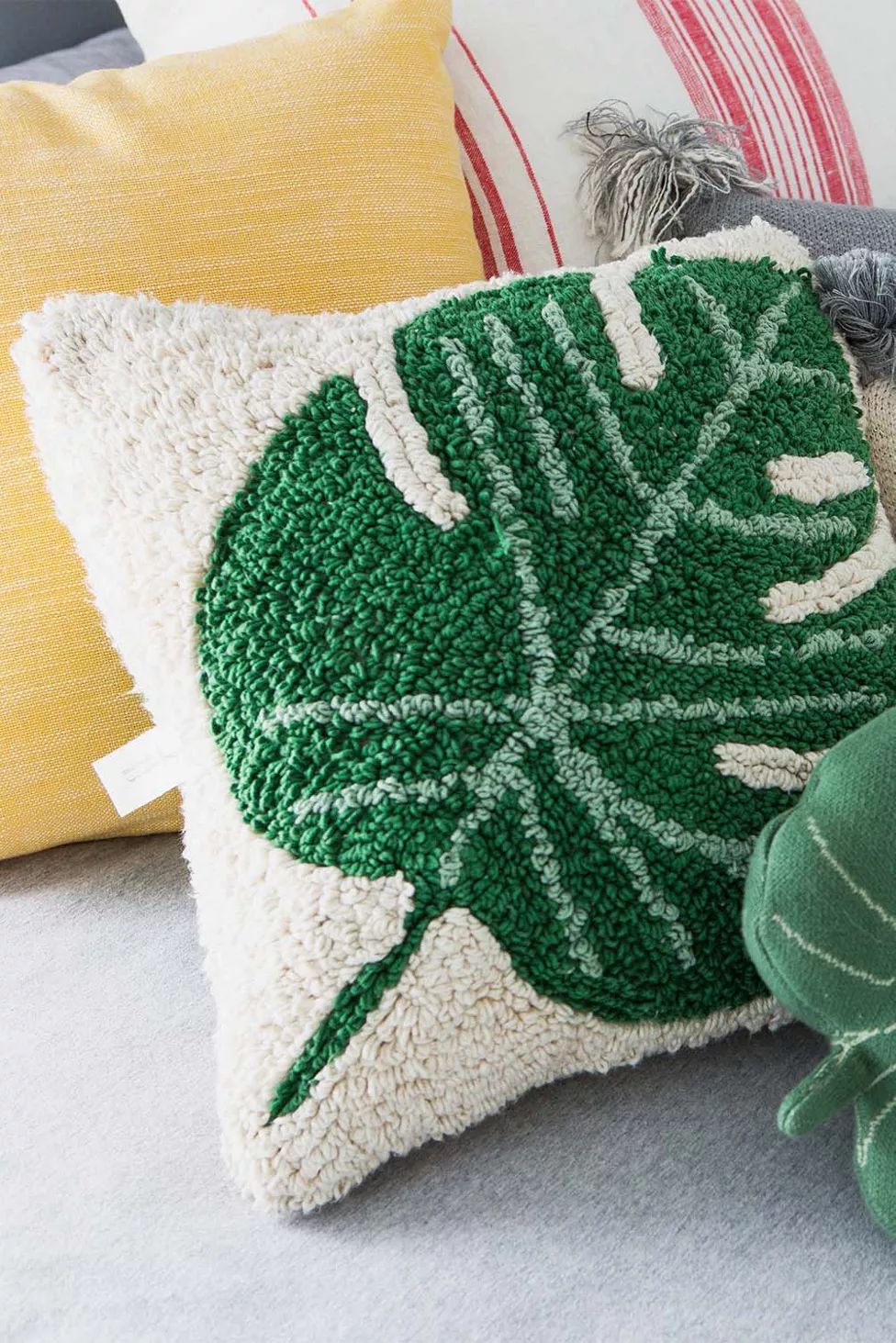 Lorena Canals Monstera Throw Pillow | Urban Outfitters (US and RoW)