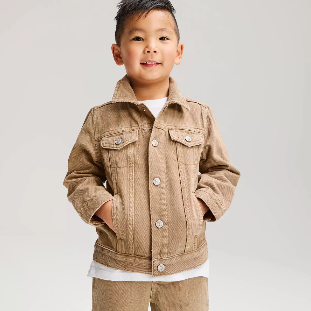 Toddler Boys' Denim Jacket - Cat & Jack\u2122 Brown 3T | Target