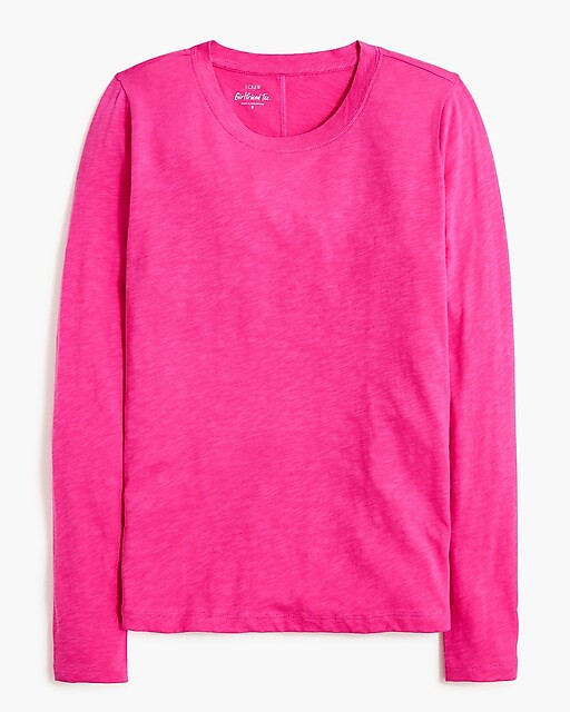 Long-sleeve crewneck girlfriend tee | J.Crew Factory