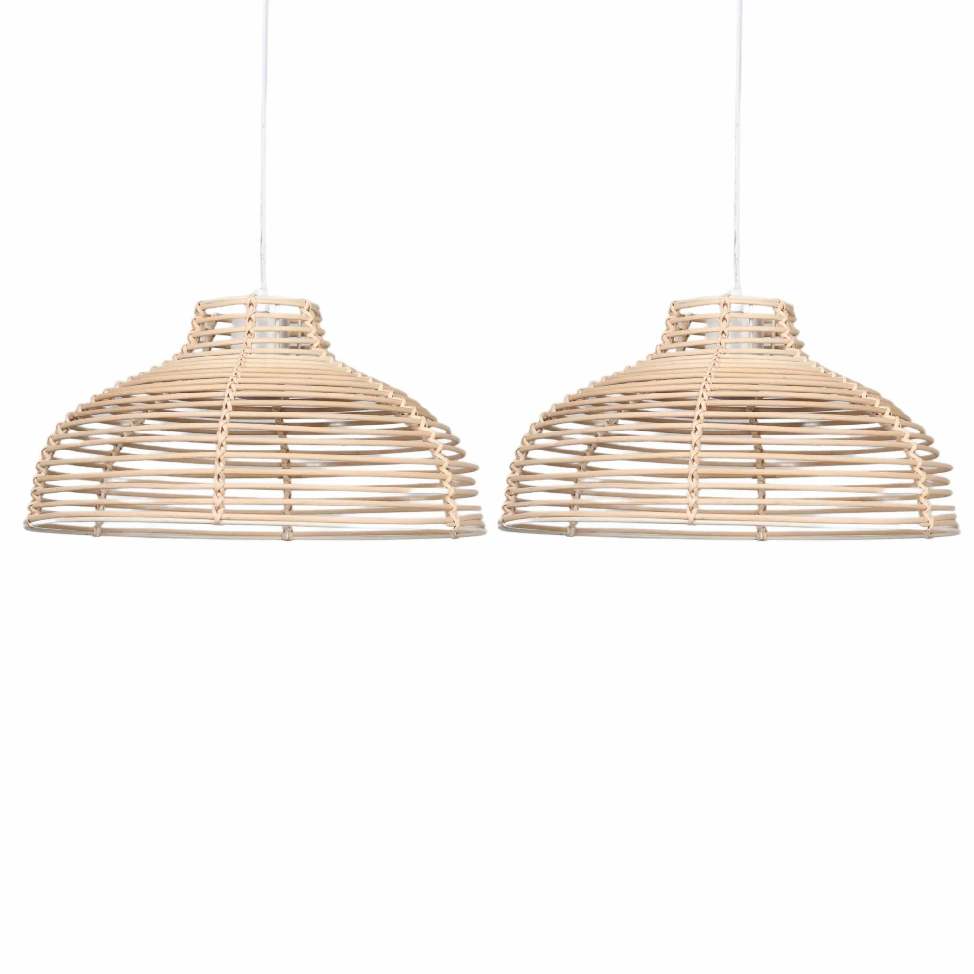 Natural First Choice Lighting Set of 2 Katrina - Rattan Dome Pendant Lightshades | Debenhams | Debenhams UK