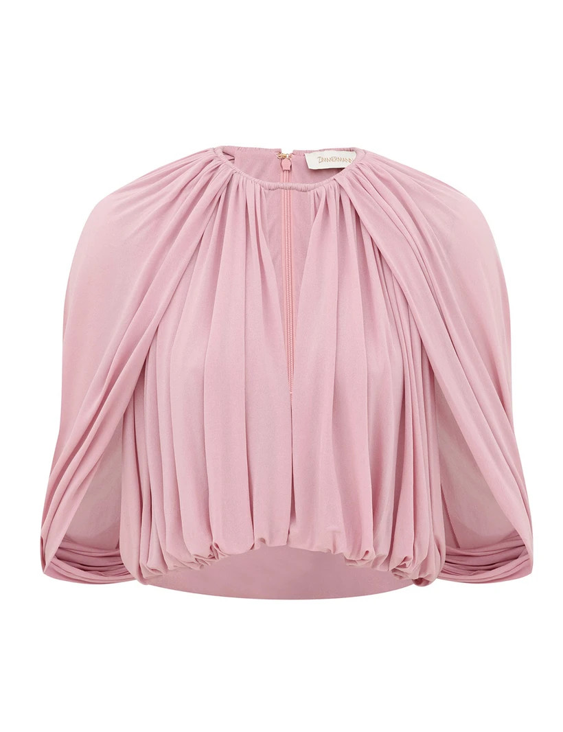 Alchemy Caped Blouse - Light Pink | ZIMMERMANN (US, CA, EU, MENA)