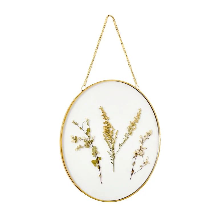 Crystal Art Gallery Hanging Circular Framed Glass Floral Wall Decor | Walmart (US)