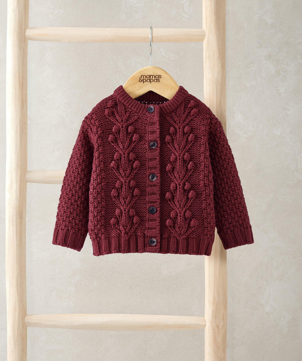 Cherry Bobble Knit Cardigan | Mamas & Papas