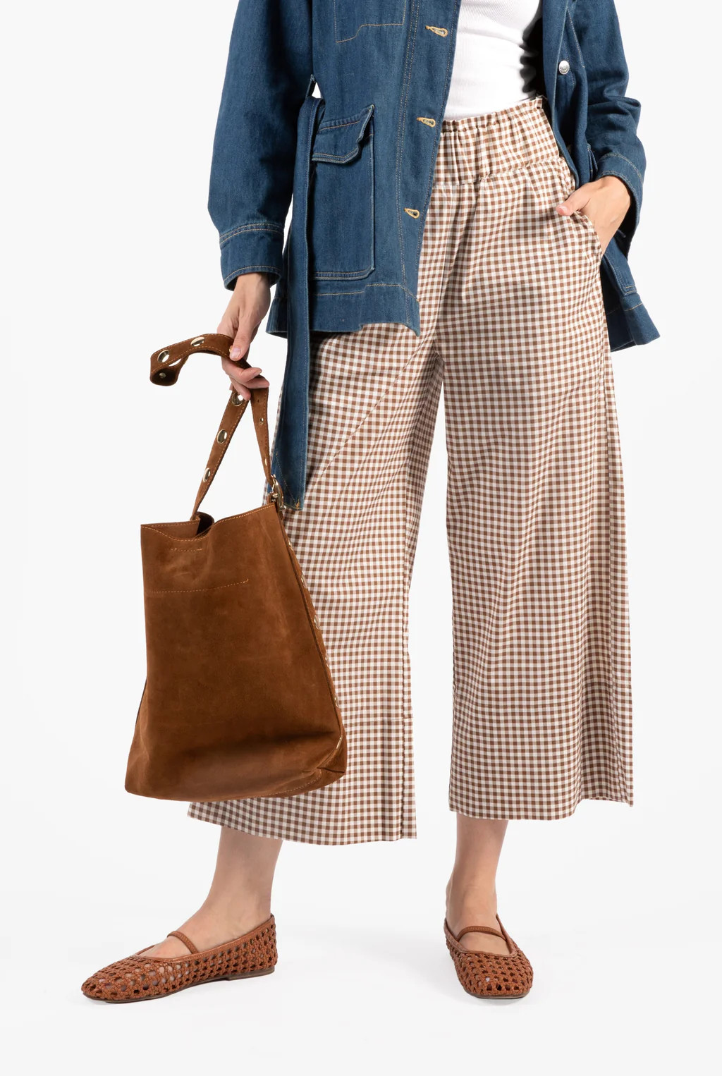 Take Pause Pant - Gingham Tudor Brown | Quiet Culture