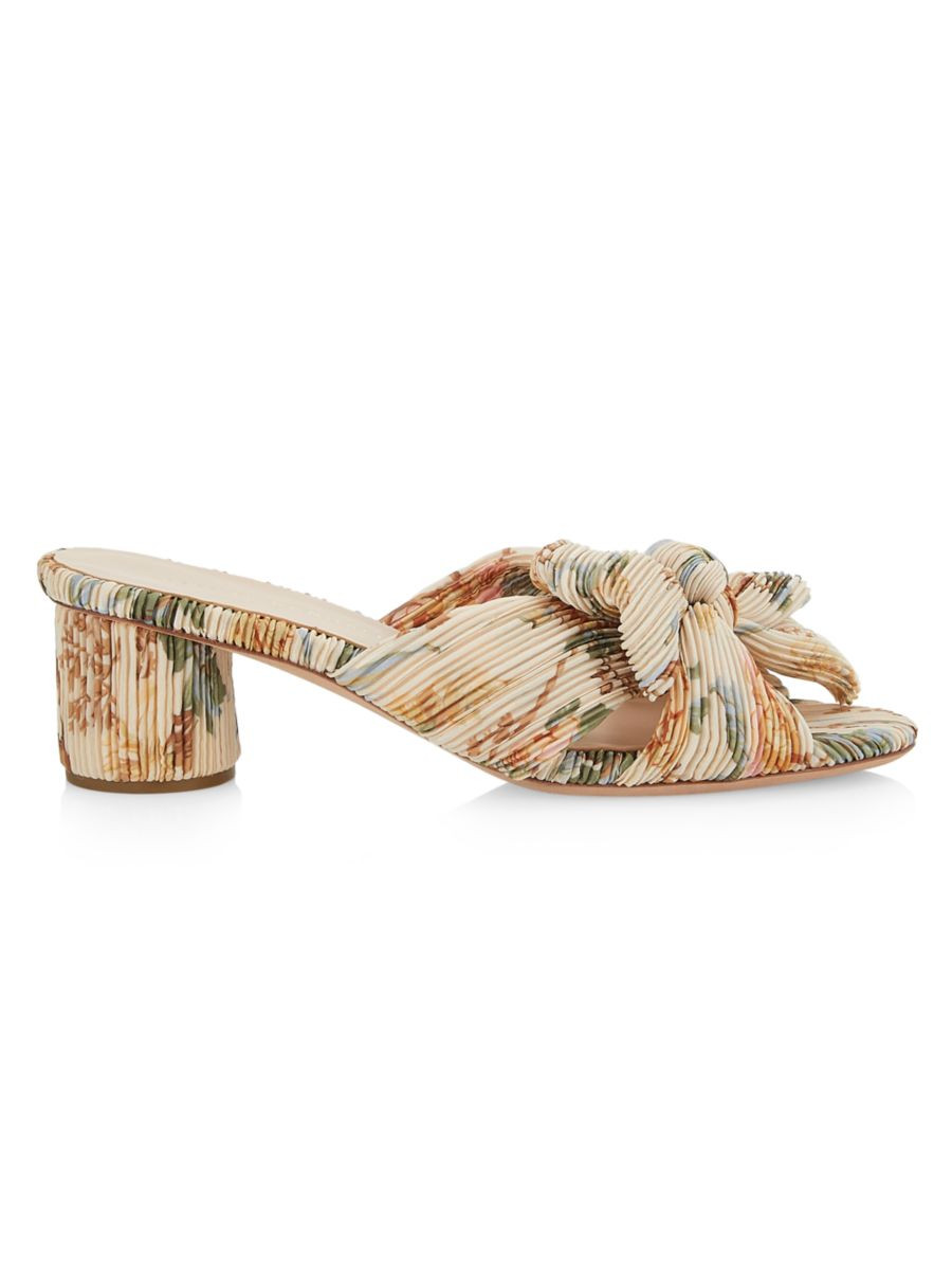Emilia 50MM Pleated Knot Mules | Saks Fifth Avenue