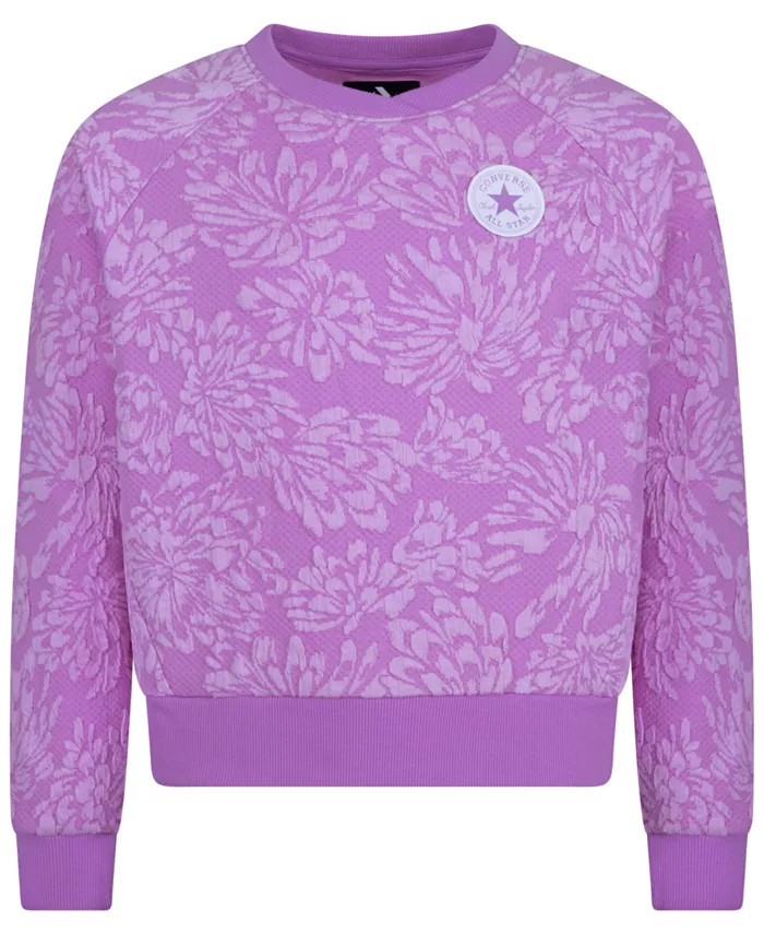 Converse Floral Jacquard Crewneck - Macy's | Macy's
