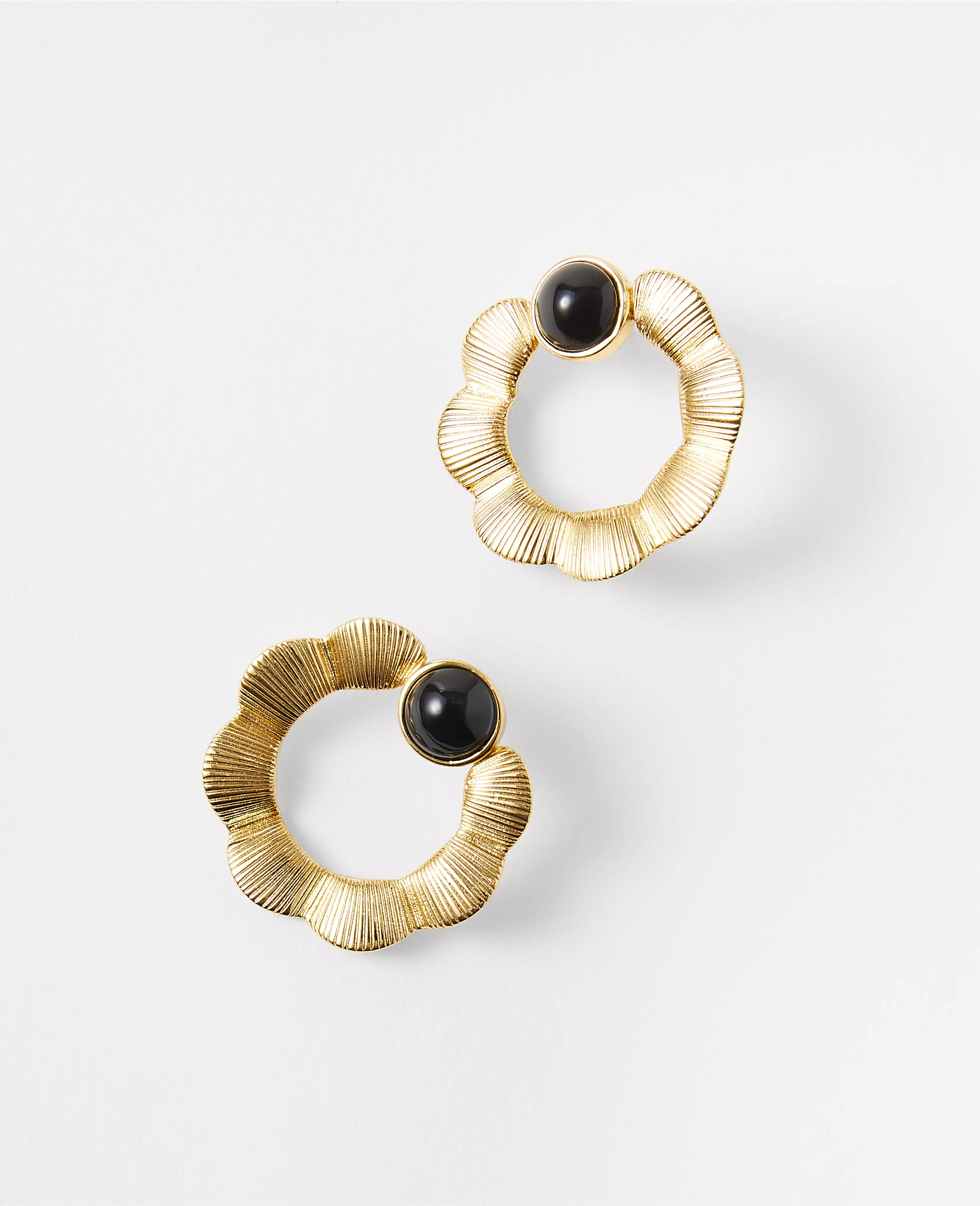 Textured Metal Ring Statement Earrings | Ann Taylor (US)