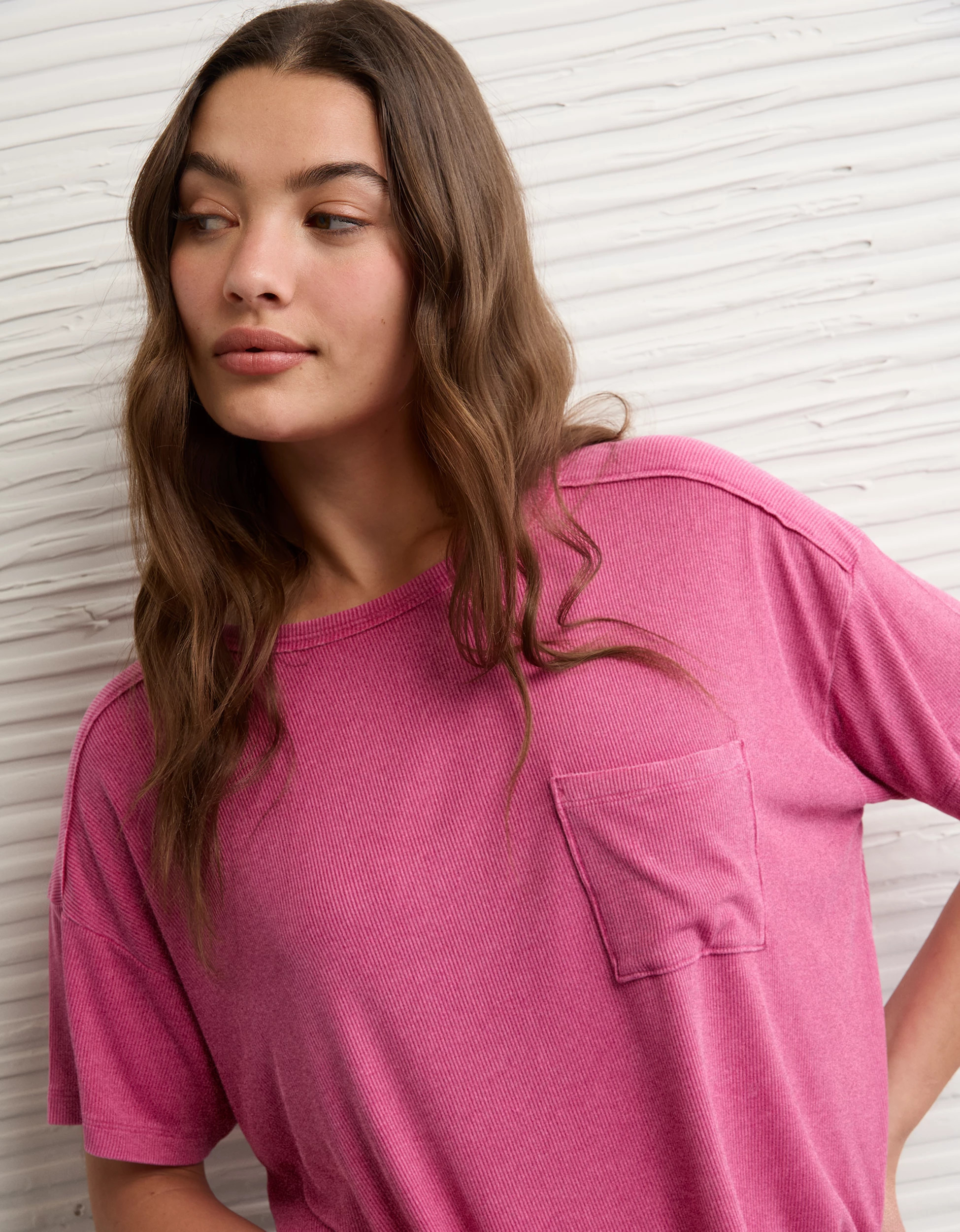 AE Soft & Sexy Ribbed Pocket T-Shirt | American Eagle Outfitters (US & CA)