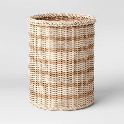 Tapered Outdoor Variegated Manmade Rattan Decorative Basket - Threshold™ designed with Studio M... | Target