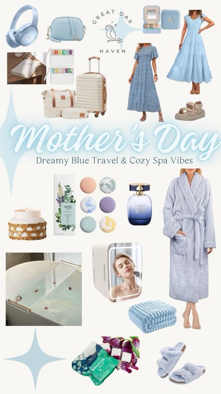 🩵Dreamy Blue Mothers Day ideas most times under $50 and everything is under $100  

✨for the travel lover and home spa self-care mamas 

🦋Treat her to something luxurious without the insane price tag

🔋 moms need to recharge their batteries - so here an idea for a mama who wants a little adventure… 

🩵 send her to a weekend away of self-care with her bestie (local hotel, road trip, or buy her a plane ticket too- this idea is flexible with any budget) and throw all/some of these comfy cozy self-care items into a suitcase for her put a bow on it - and send her on her merry way! 

☁️ that’s what mama dreams are made of 🫶

✌️sending all the love and light to all the moms out there! 

🤍Kelly 


#LTKTravel #LTKFindsUnder100 #LTKGiftGuide