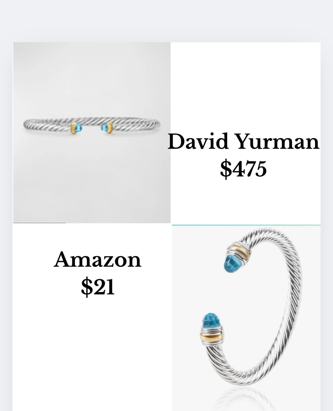 David YURMAN, amazon bracelet, cable bracelet, designer inspired, boujee on a budget, looks for less, amazon jewelry 

#LTKFindsUnder50 #LTKSaleAlert #LTKStyleTip