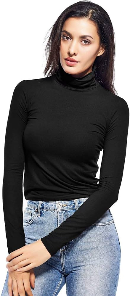 Zengjo Turtleneck Long Sleeve Shirt Women | Amazon (CA)