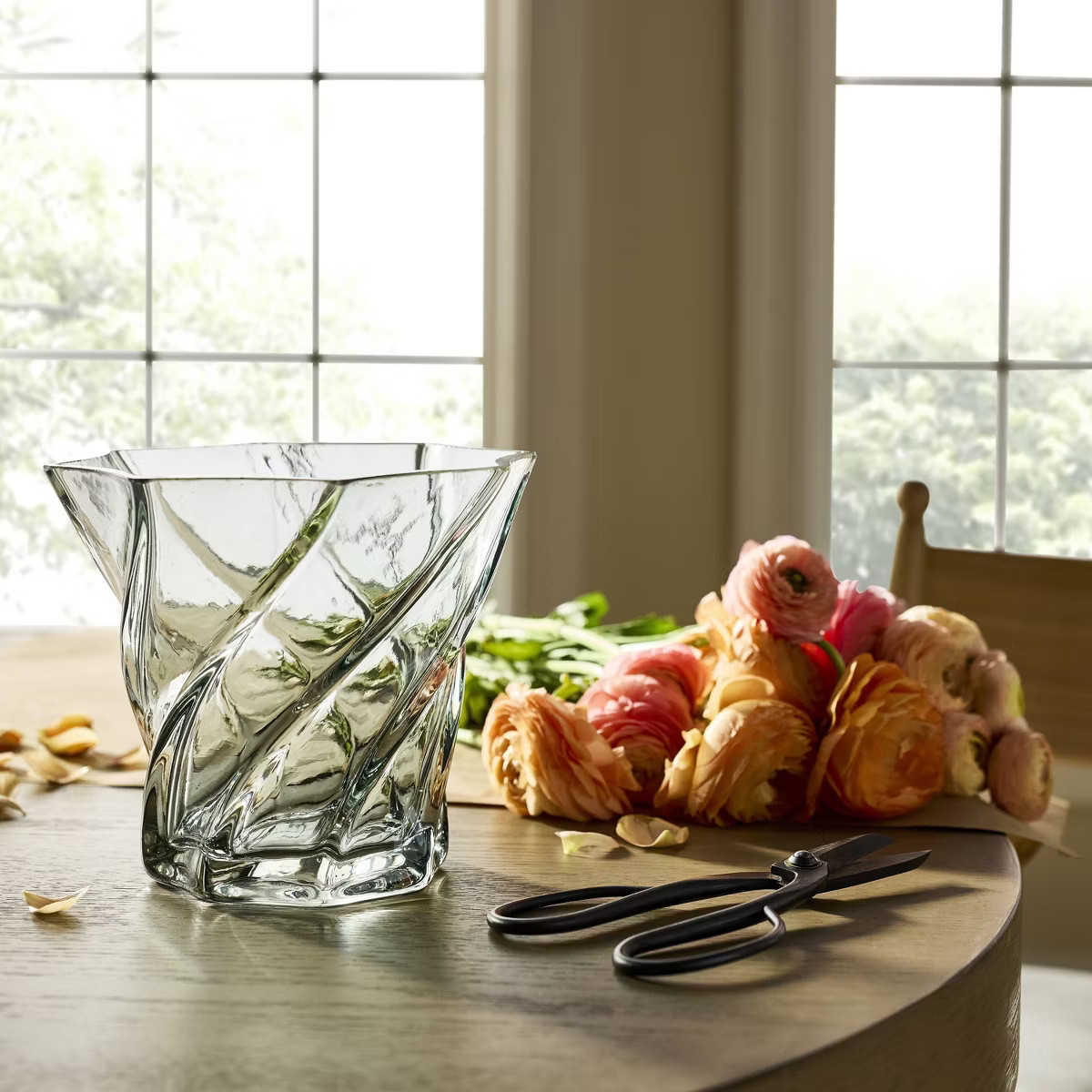 Swirl Glass Vase Wide Rim - Threshold™ designed with Studio McGee | Target