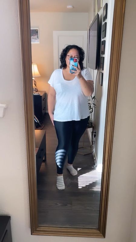 Work from home and ready for an afternoon run. Also great fit for travel. White tee is only $19 but other colors are on sale now

#LTKcurves #LTKfit #LTKtravel