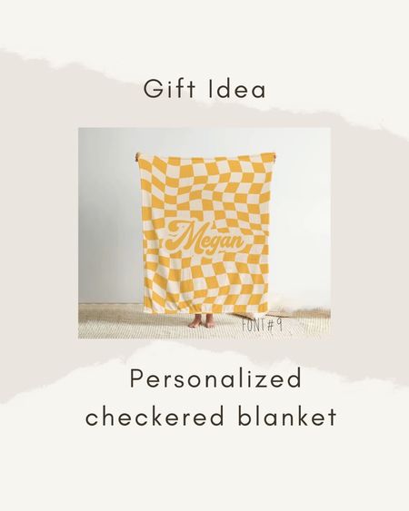 Gift idea: personalized checkered blanket

#LTKfindsunder50 #LTKGiftGuide #LTKhome