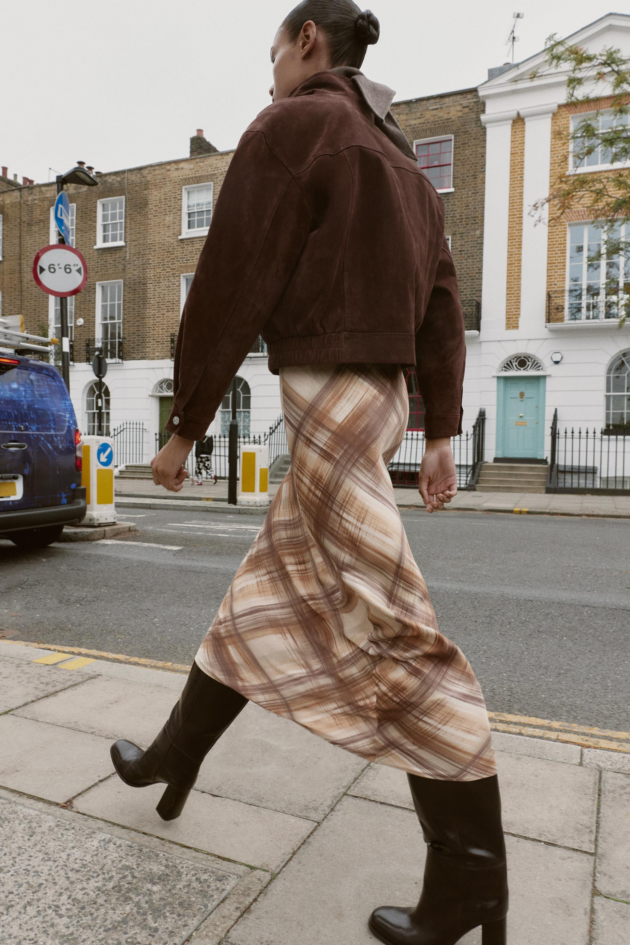 SATIN MIDI SKIRT | Zara US