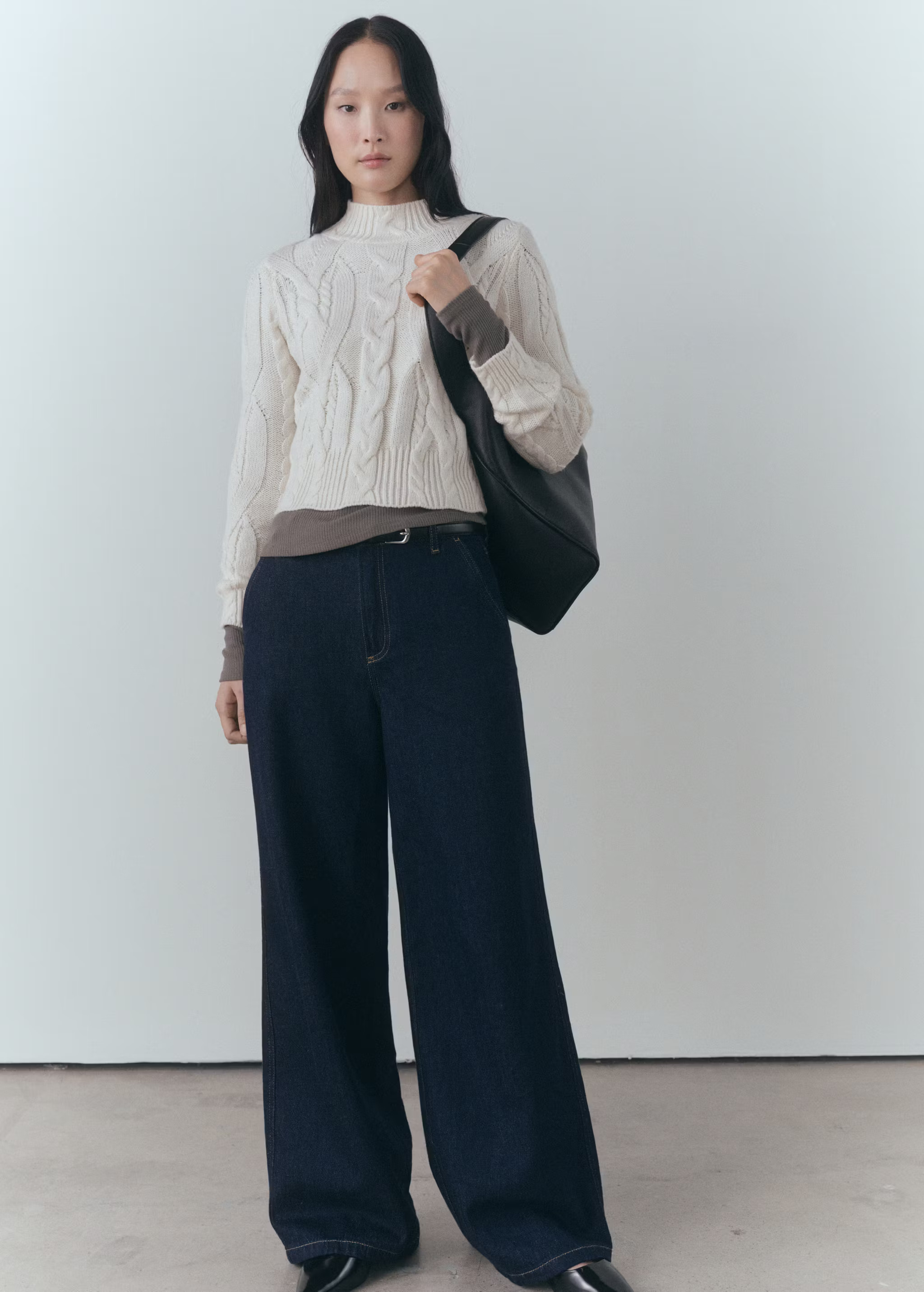 Braided sweater with perkins neck | Mango (US/MX/AU)