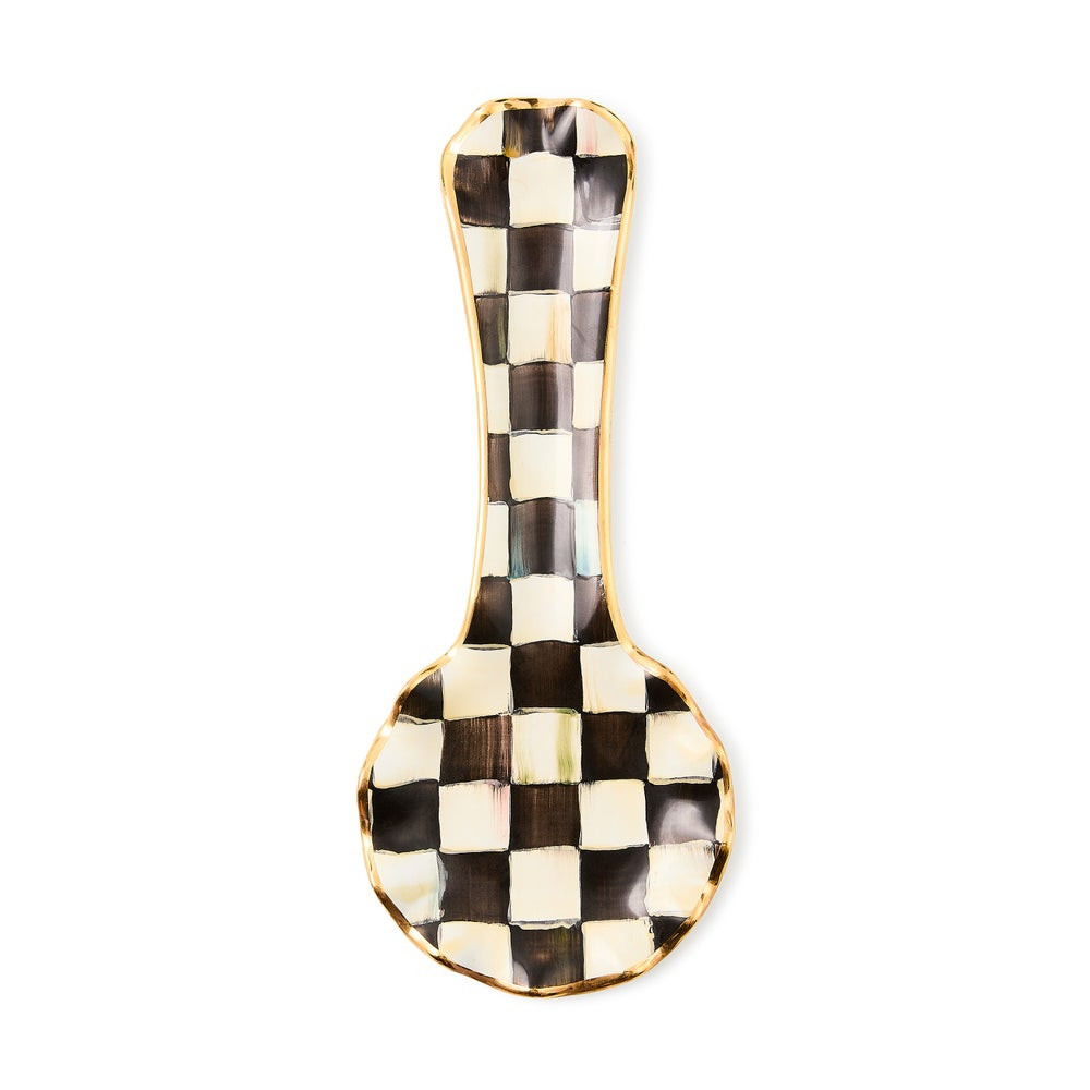 Courtly Check Ceramic Spoon Rest | MacKenzie-Childs