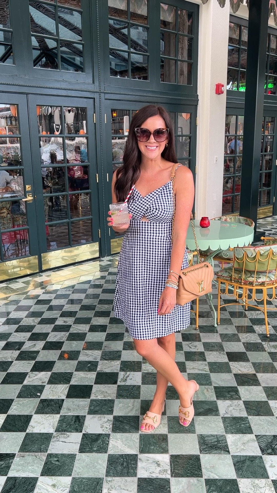 Cami gingham clearance dress