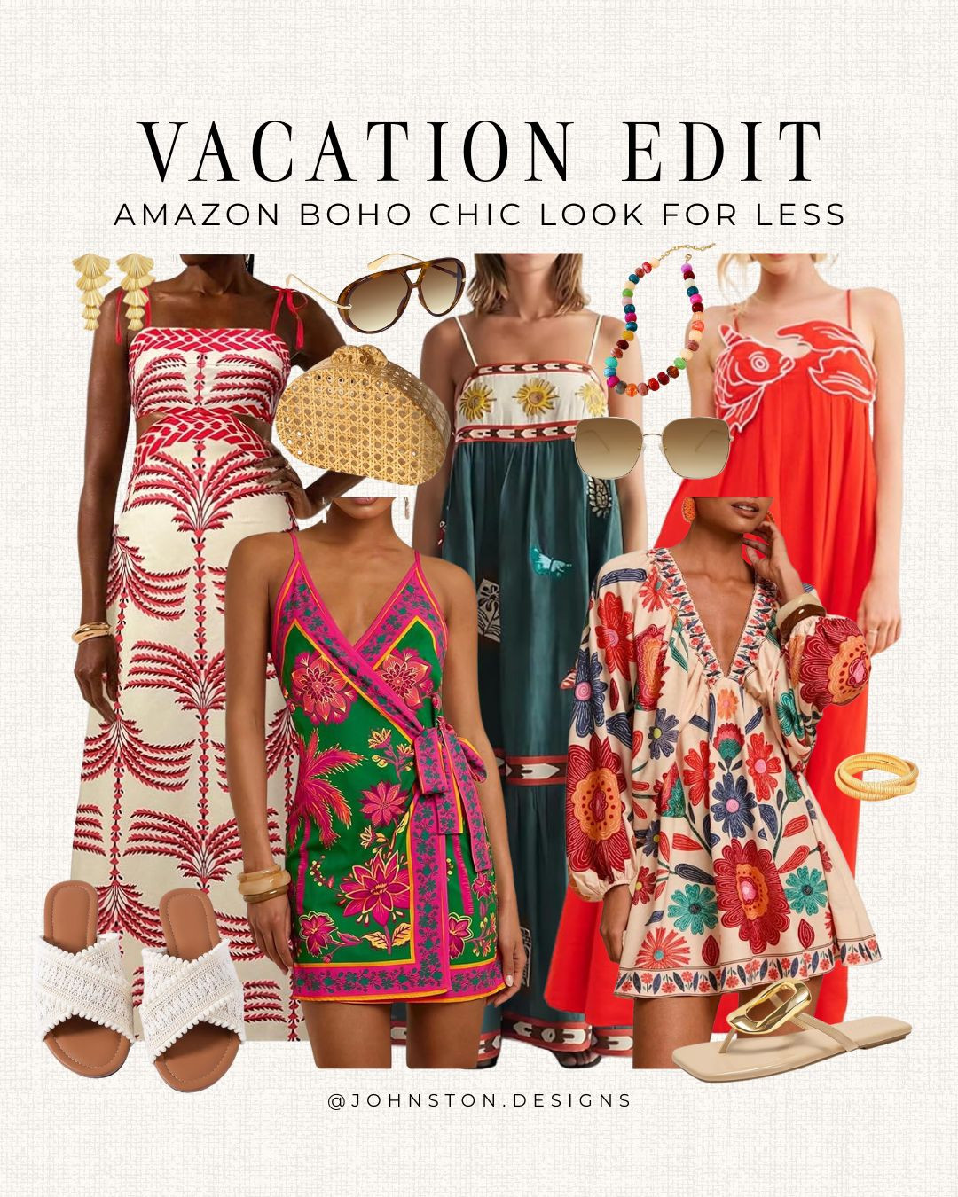 Farm Rio–inspired boho chic dresses with bold prints and affordable Amazon finds, perfect for vacation and resort wear.

Farm Rio inspired, boho chic dresses, vacation outfits, resort wear, Amazon fashion, tropical dresses, colorful prints, look for less. 

 #LTKootd #LTKSeasonal #LTKTravel