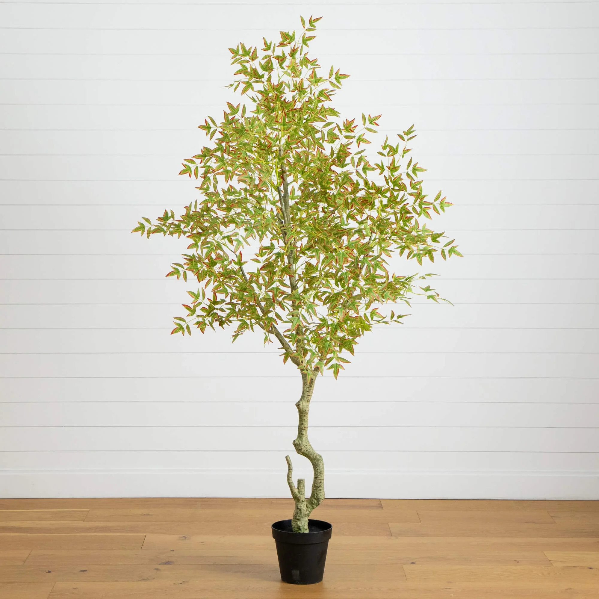 7' Autumn Nandina Artificial Fall Tree | Nearly Natural