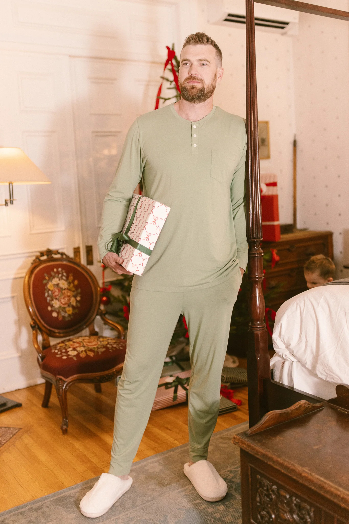 Mens So Soft Pajama Set in Green | Ivy City Co