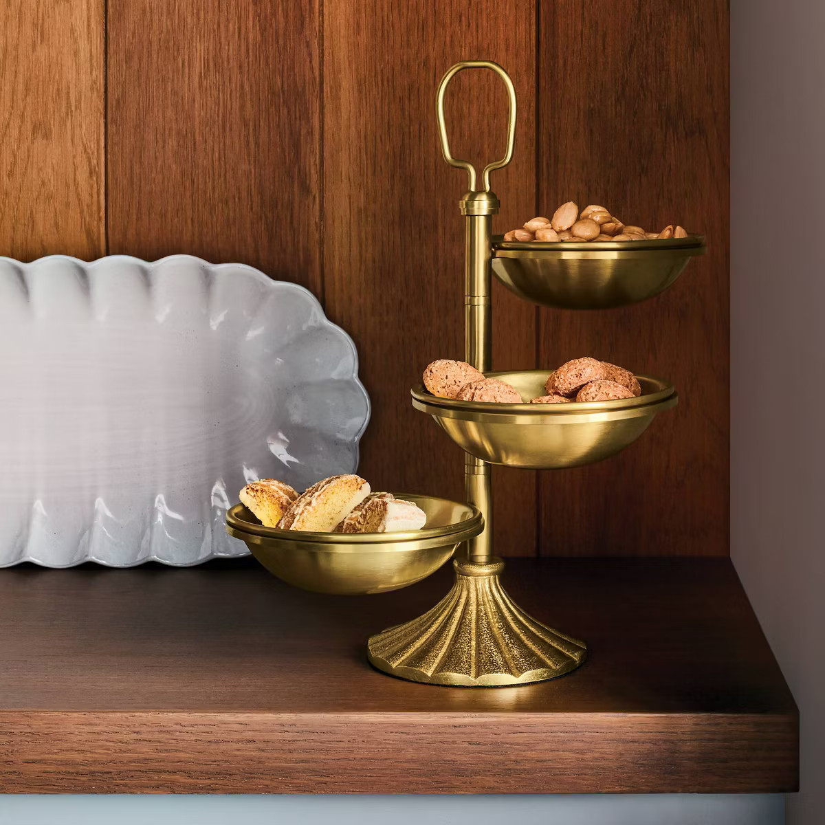 Brass Finish Tiered Snack Serving Bowls - Hearth & Hand™ with Magnolia | Target