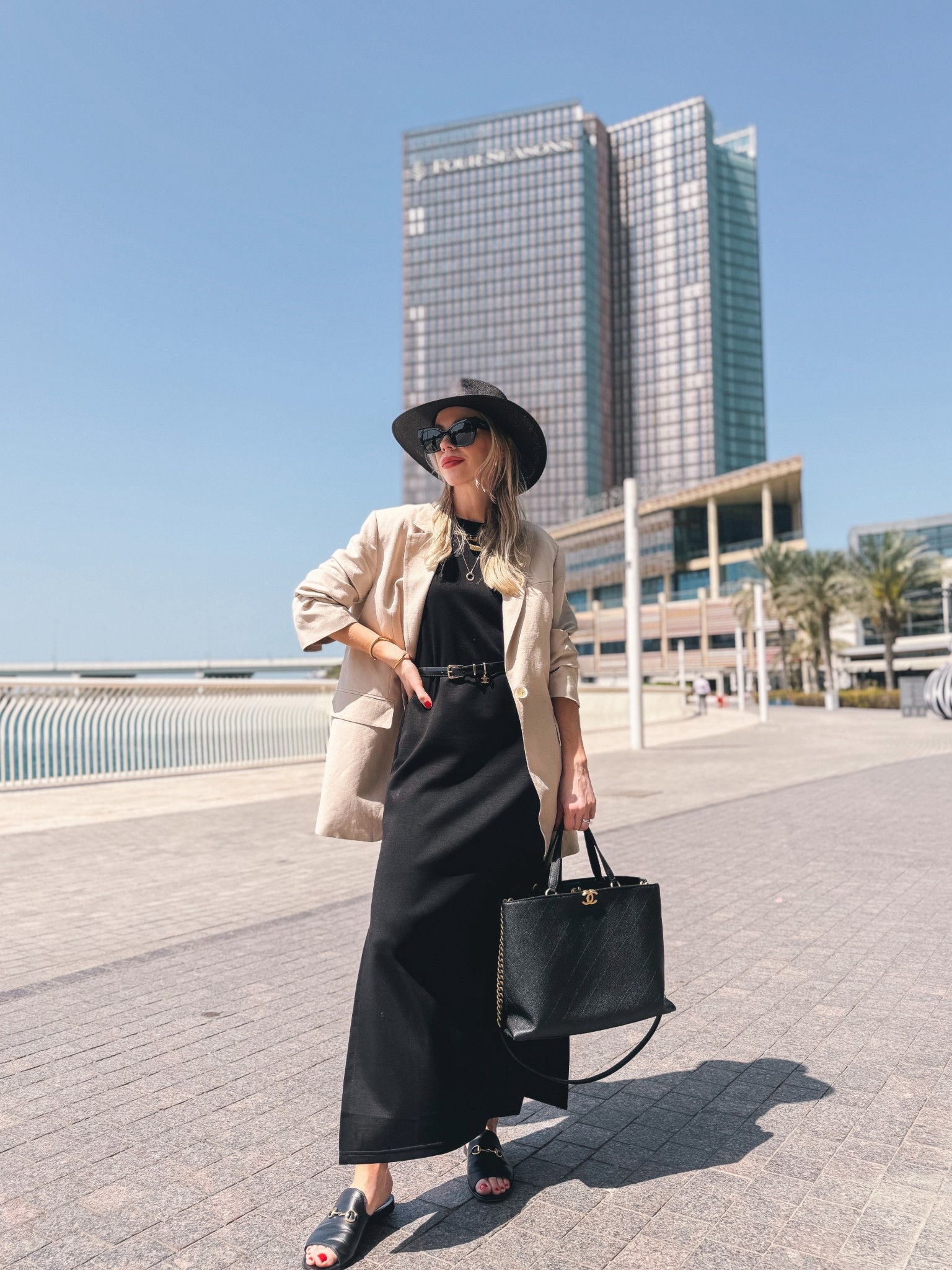 Summer vacation outfit, beach look, travel outfit, Amazon maxi dress, linen blazer, straw hat

#LTKSeasonal #LTKTravel #LTKOver40