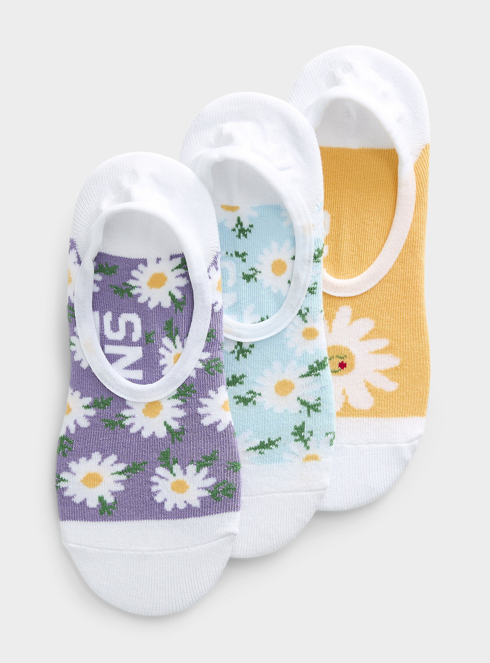 Vans - Happy flower foot liners 3-pack (Women, Blue, ONE SIZE) | Simons