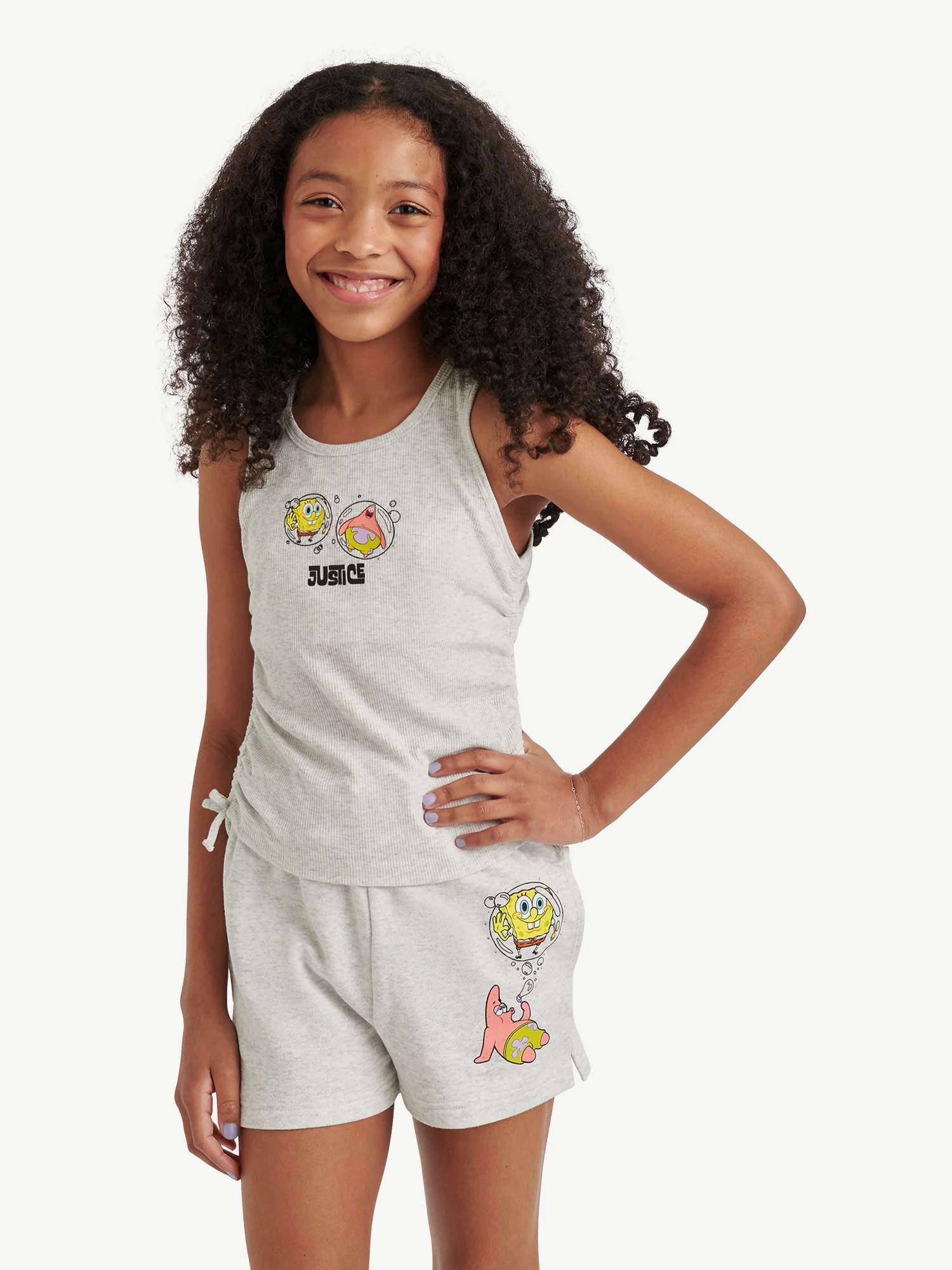 Spongebob X Justice Girls Side Cinch Tank, Sizes XS - XLP | Walmart (US)