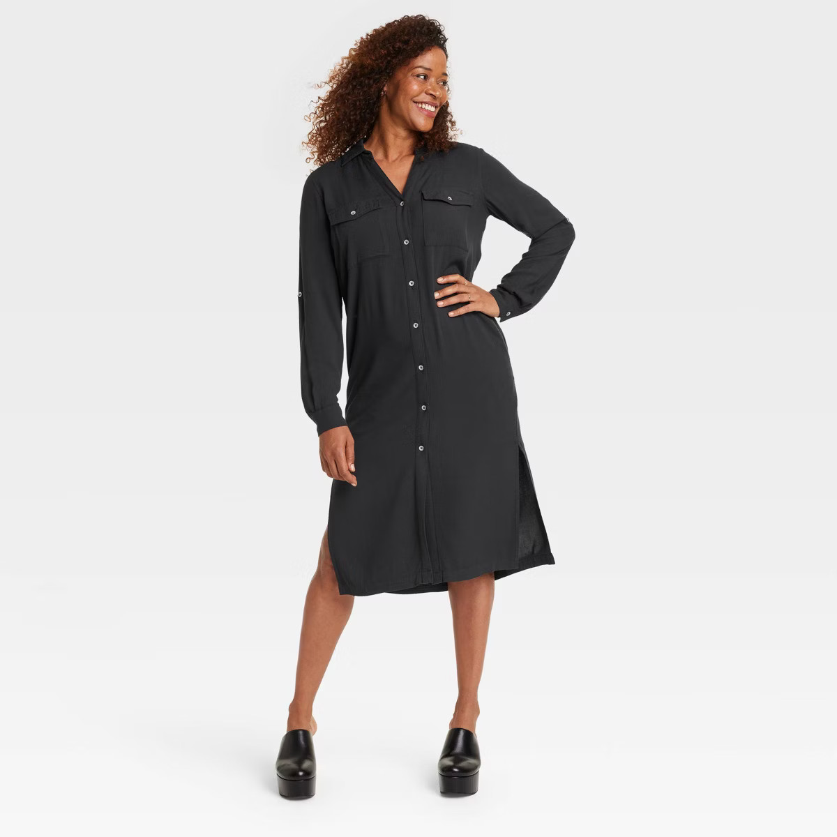 Women's Long Sleeve Denim Shirtdress - Knox Rose™ | Target