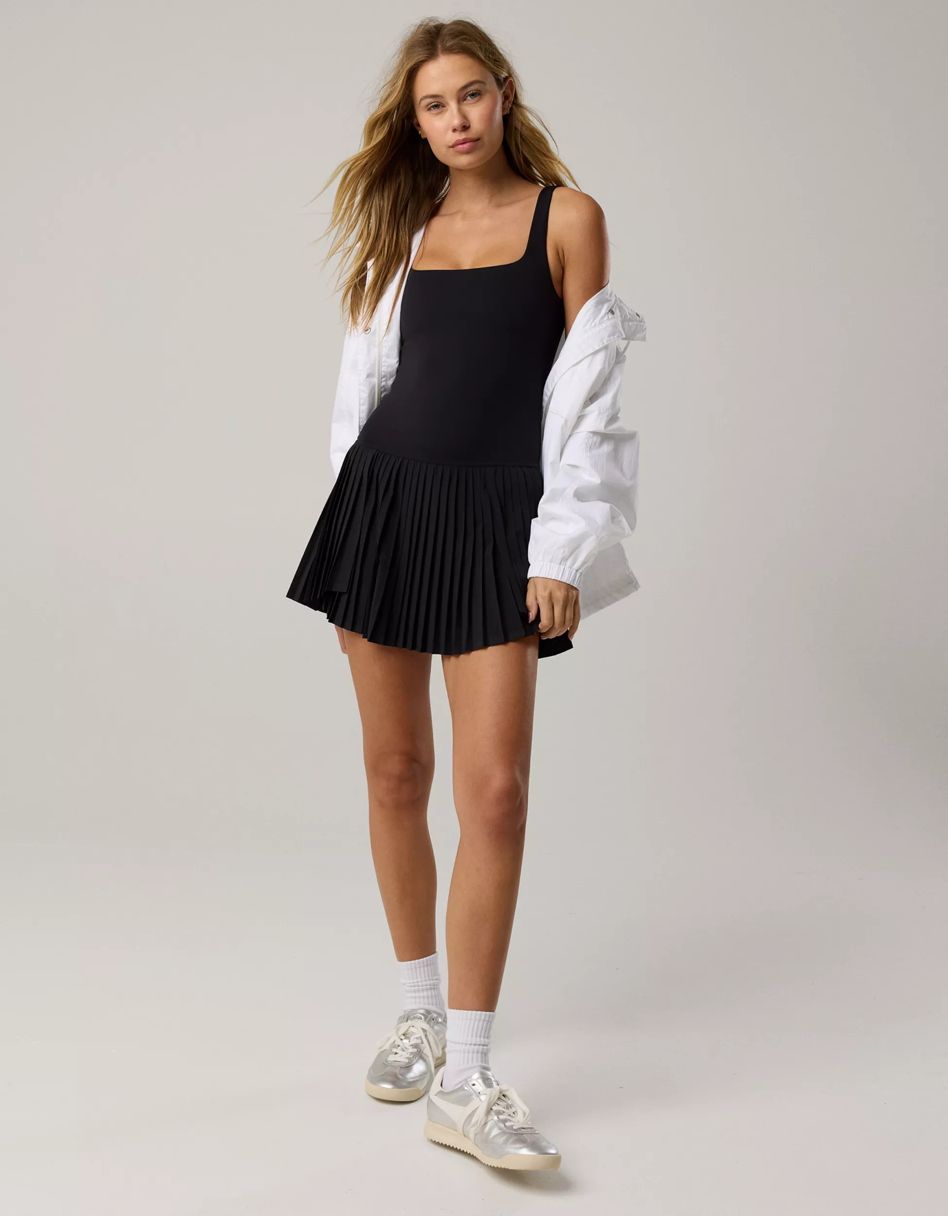 OFFLINE By Aerie You Serve Pleated Dress | Aerie