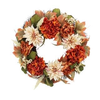 24" Dahlia, Hydrangea & Berry Wreath by Ashland® | Michaels Stores