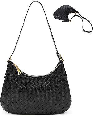 Shoulder Handbags for Women Crossbody Woven Leather Tote Shoulder Bag Purse Hobo Lightweight With... | Amazon (US)