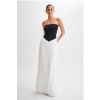 Ruby Strapless Slinky Maxi Dress - Black/White I MESHKI I Size M | MESHKI US