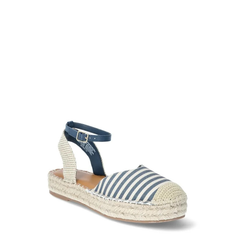 Time and Tru Women's Ankle Strap Espadrille | Walmart (US)
