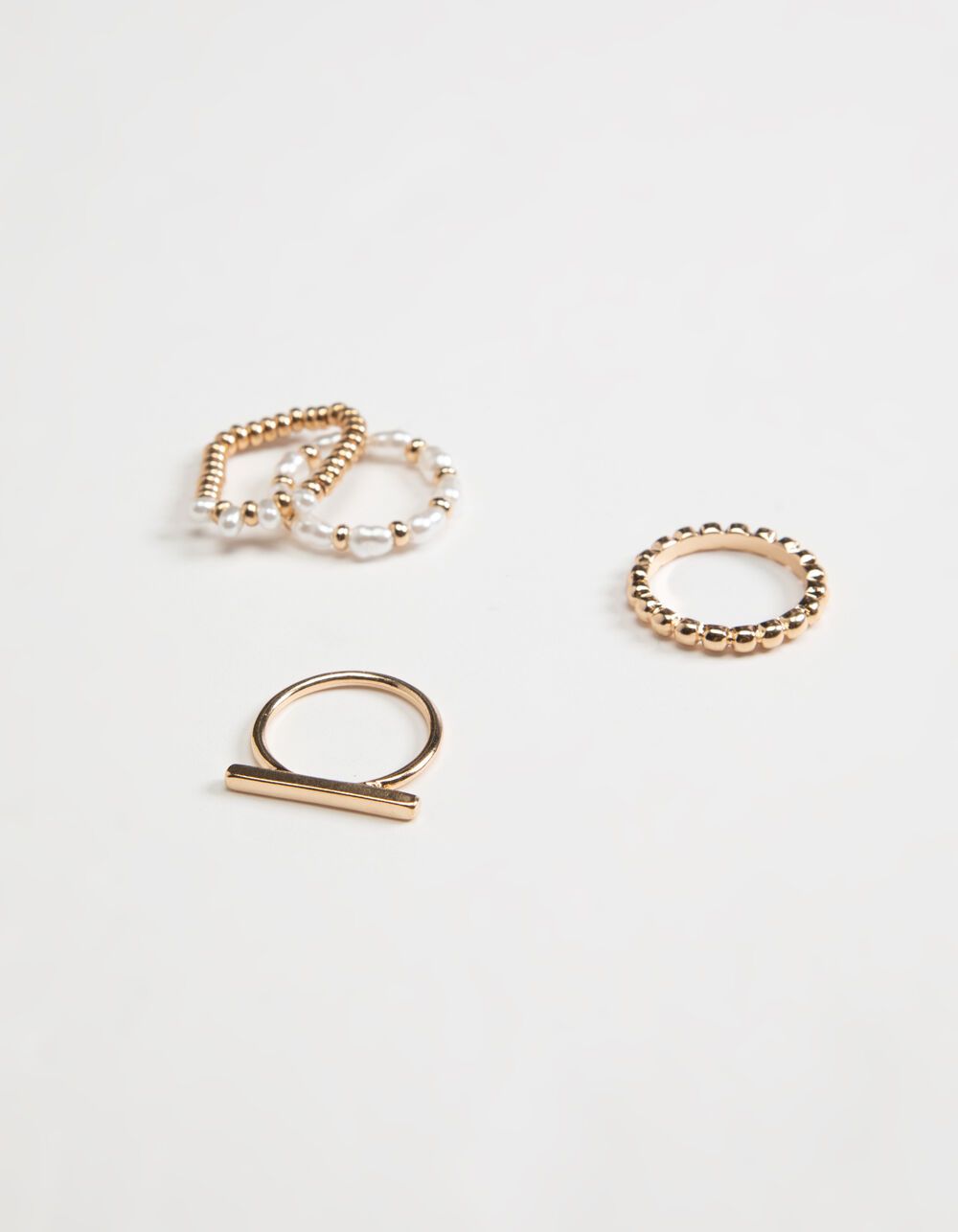 FULL TILT 4 Pack Pearl Ring Set - GOLD | Tillys | Tillys