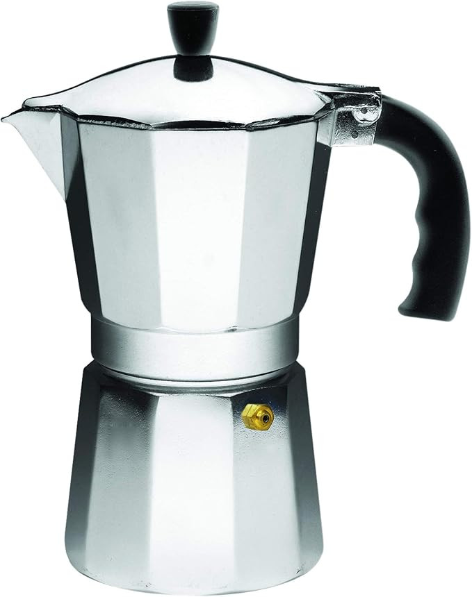 Imusa USA Aluminum Stovetop 6-cup Espresso Maker (B120-43V), Silver | Amazon (US)